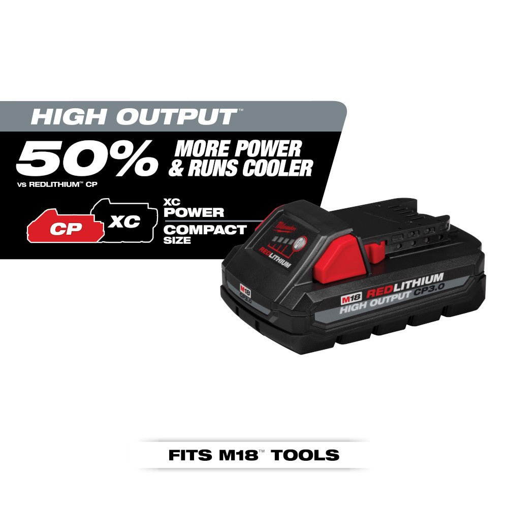 Milwaukee 48-11-1837x2 M18 REDLITHIUM HIGH OUTPUT CP3.0 Battery - 4 PK - Image 2