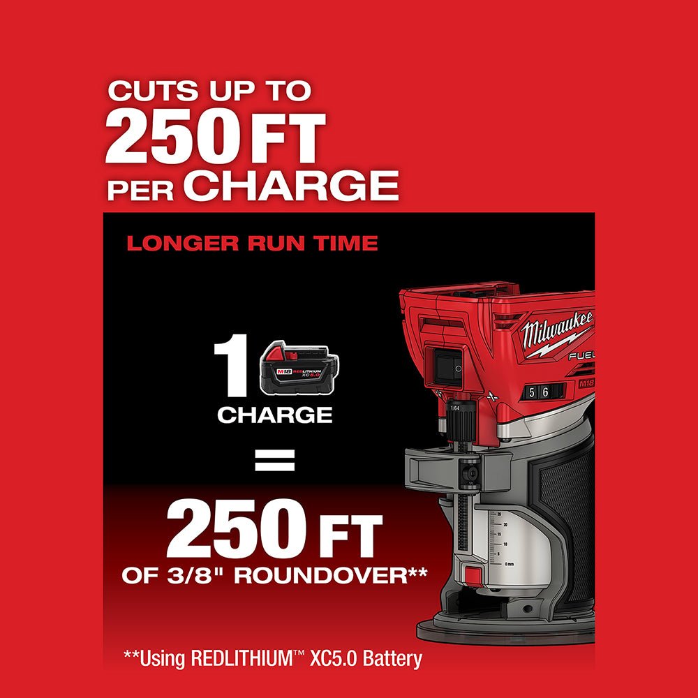 Milwaukee 48-11-1852CR M18 18V 5AH 2-Pack Batteries w/ M18 FUEL Router - Image 7