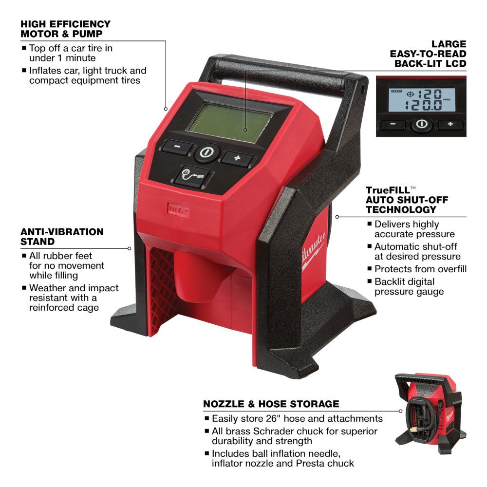 Milwaukee 48-11-2412INF M12 12V REDLITHIUM XC Battery - 2 PK w/ Inflator - Image 5