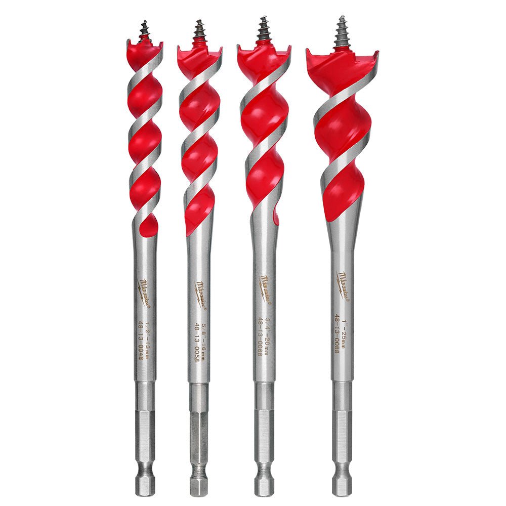 Milwaukee 48-13-0400 6-1/2" SPEED FEED Wood Bit Set w/ Double Wing Spurs - 4 PC - Image 7