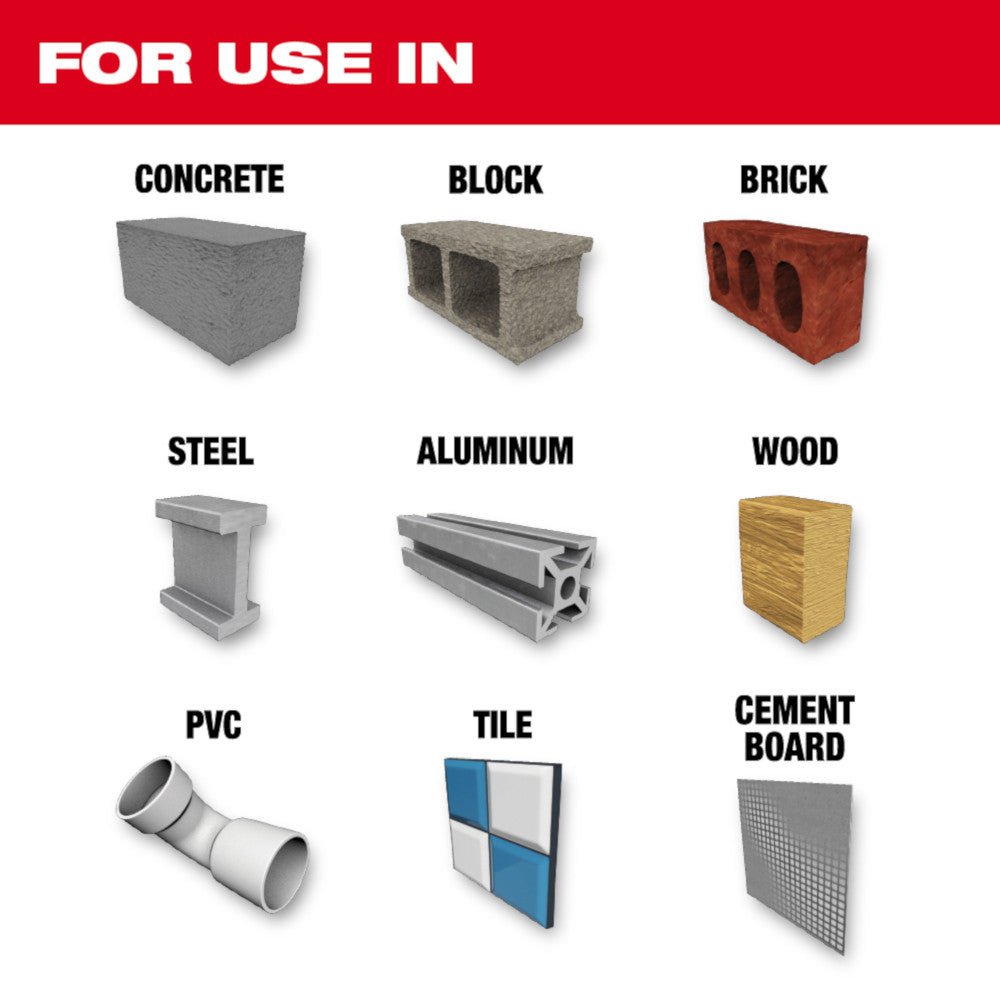 Milwaukee 48-20-8877 SHOCKWAVE Impact Carbide Drill Bit Concrete Screws - 7 PC - Image 3