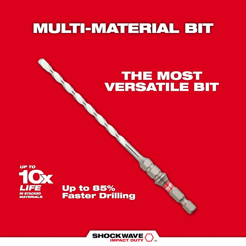 Milwaukee 48-20-8877 SHOCKWAVE Impact Carbide Drill Bit Concrete Screws - 7 PC - Image 7