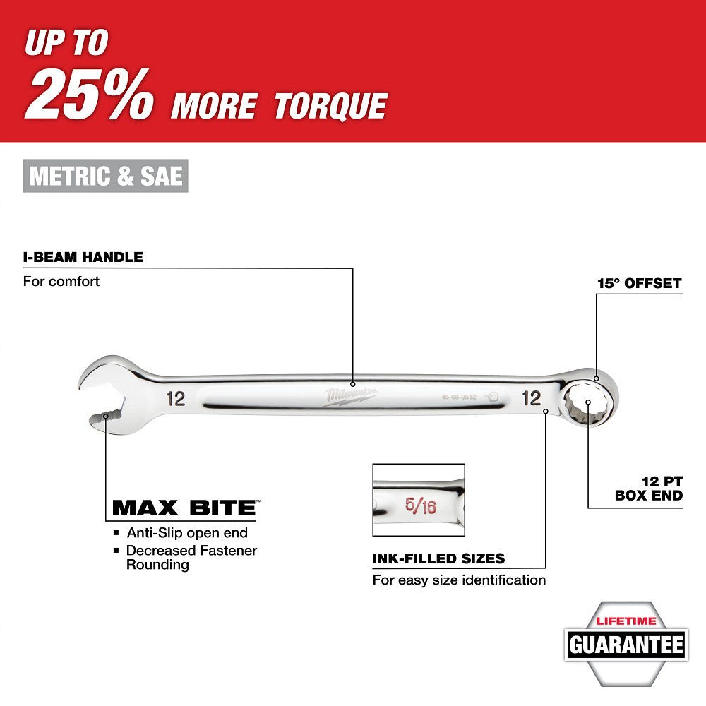 Milwaukee 48-22-0154 Metric Combination Wrench Set PACKOUT Storage Tray - 15PC - Image 3