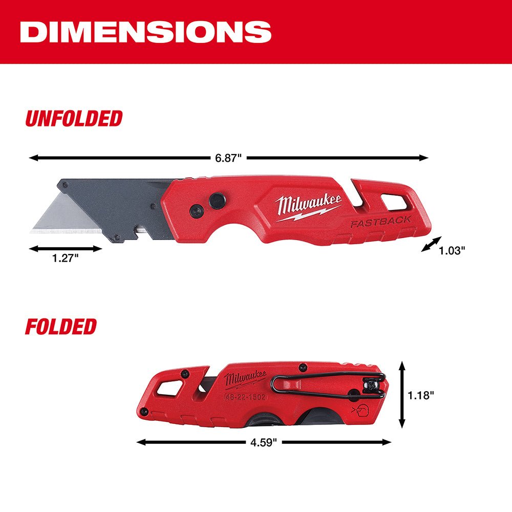 Milwaukee 48-22-1504 FASTBACK w/ Storage & 50PC General Utility Blades Set - Image 4
