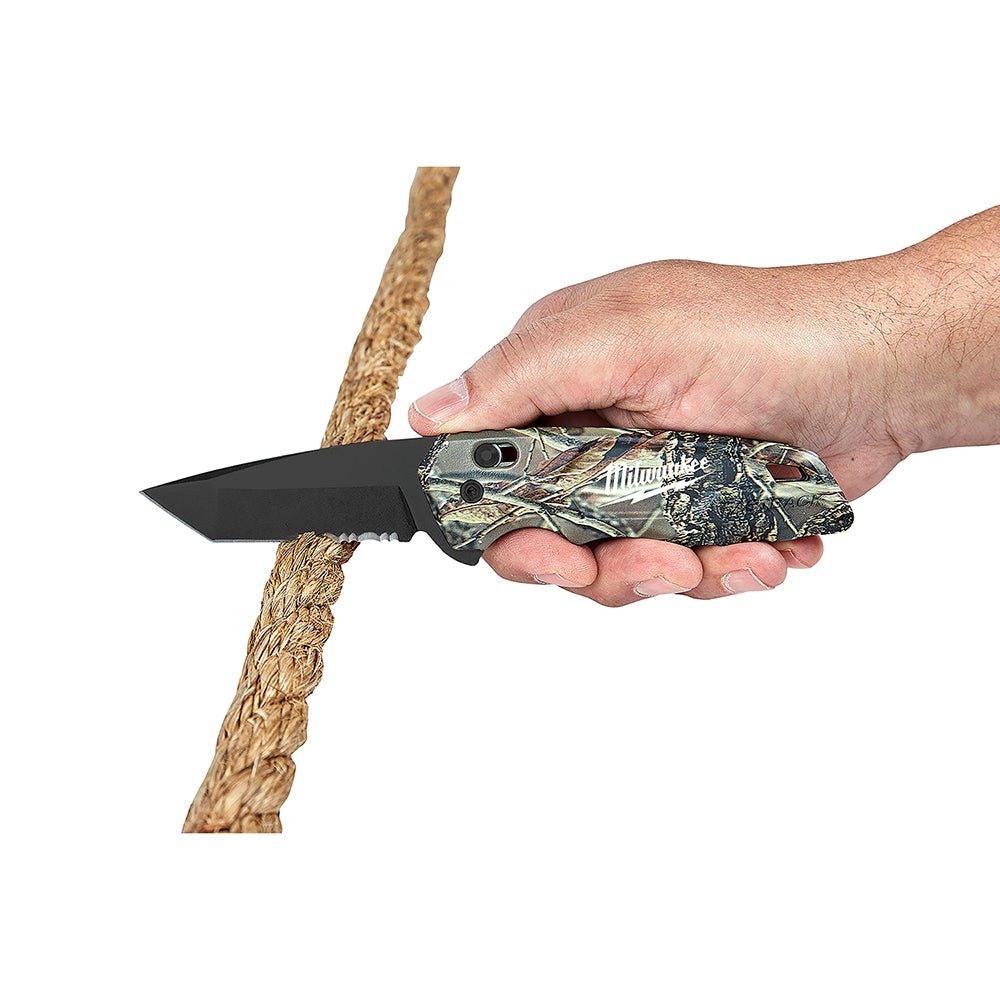 Milwaukee 48-22-1535 FASTBACK Stainless Steel Camo Spring Assisted Folding Knife - Image 7