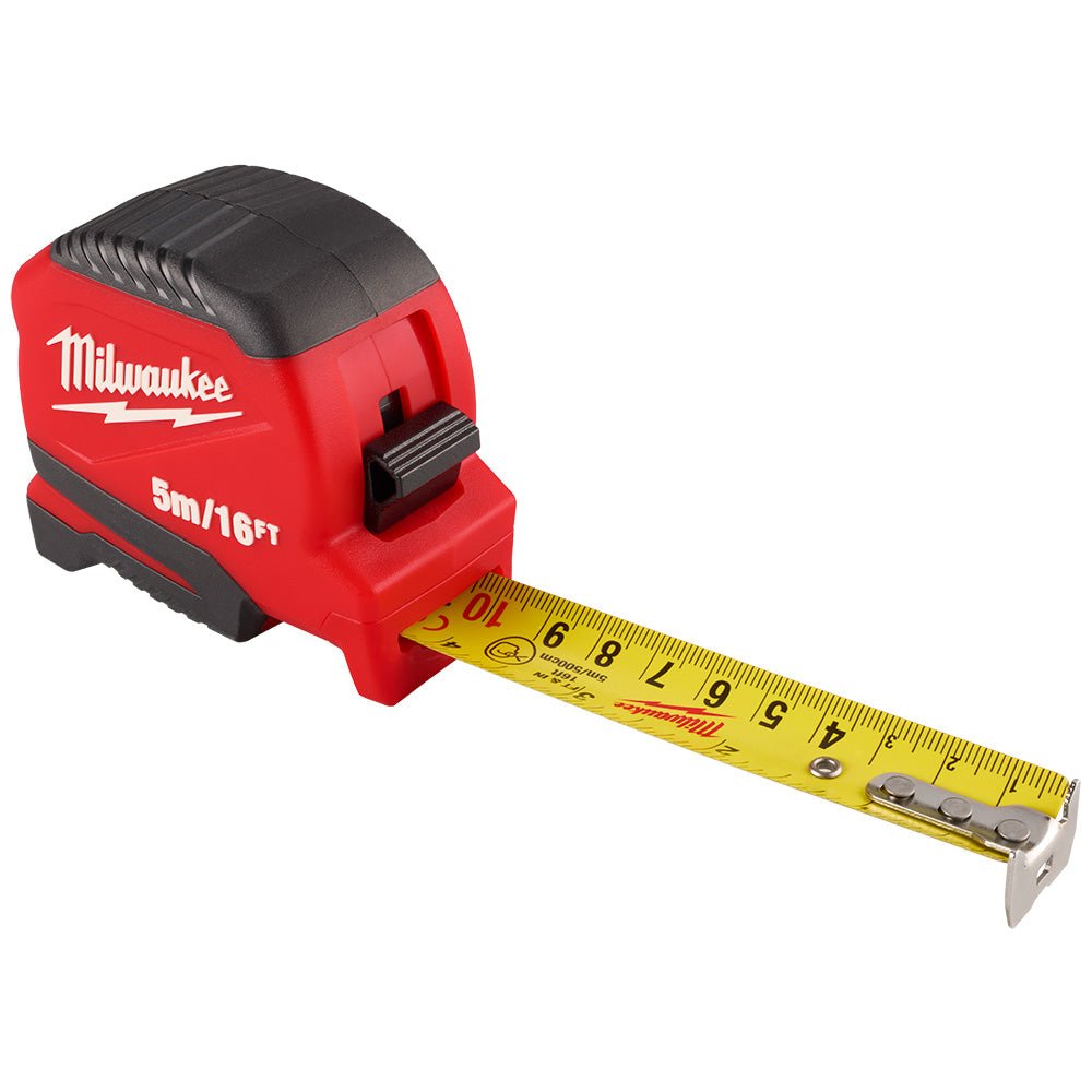 Milwaukee 48-22-1717 5m-16' Compact Impact Resistant Tape Measure w/ Belt Clip