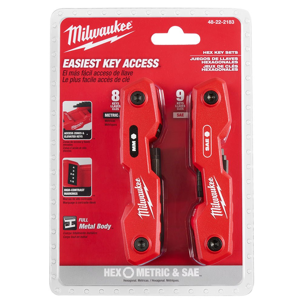 Milwaukee 48-22-2183 17 Key Folding Hex Key SAE/Metric Sets - 2PC - Image 5