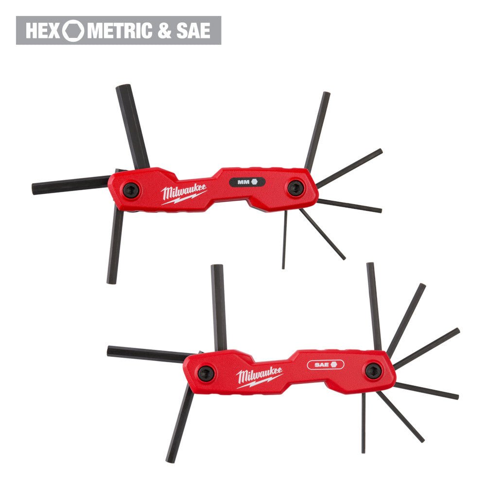 Milwaukee 48-22-2183 17 Key Folding Hex Key SAE/Metric Sets - 2PC - Image 6