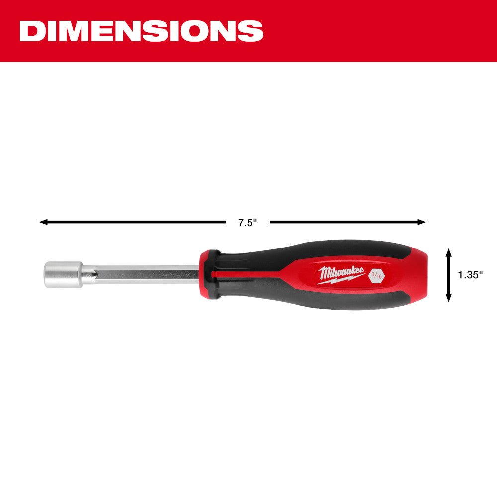 Milwaukee 48-22-2444 SAE HollowCore Nut Driver Set - 4 PC - Image 4