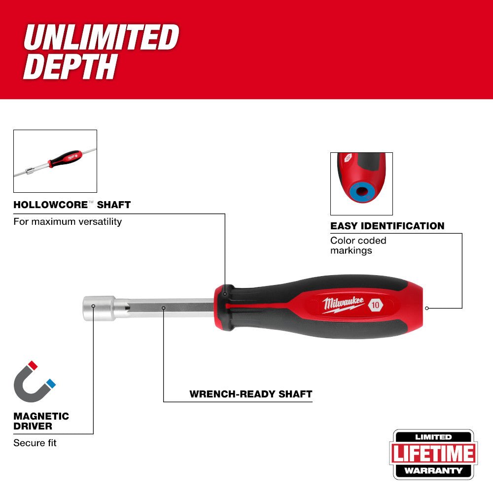 Milwaukee 48-22-2448 Metric HollowCore Nut Driver Set - 7 PC - Image 3