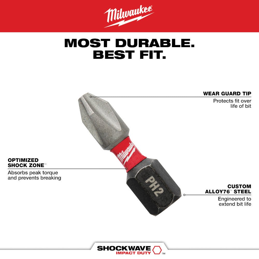 Milwaukee 48-22-2915 14-in-1 Multi-Bit Screwdriver W/ SHOCKWAVE Impact Duty Bits - Image 5