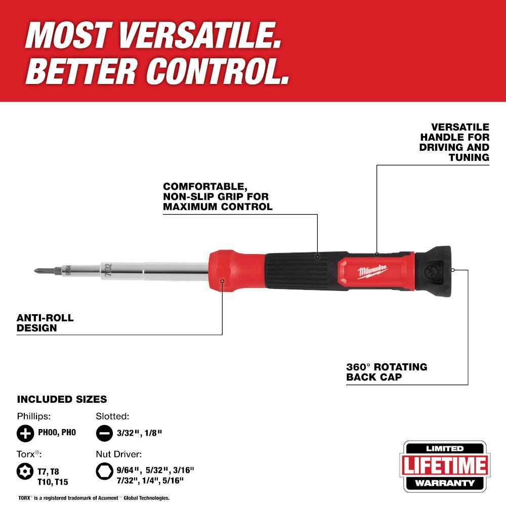 Milwaukee 48-22-2933 14-in-1 Precision Multi-Bit Screwdriver - Image 4
