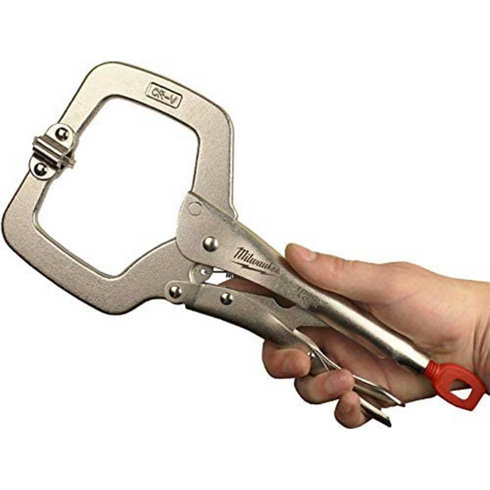 Milwaukee 48-22-3521 11" Torque-Lock Locking C-Clamp Swivel Jaw Pliers - Image 3