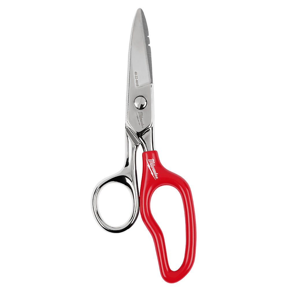 Milwaukee 48-22-4049 Durable Sharp Steel Electrician Scissors w/ Extended Handle