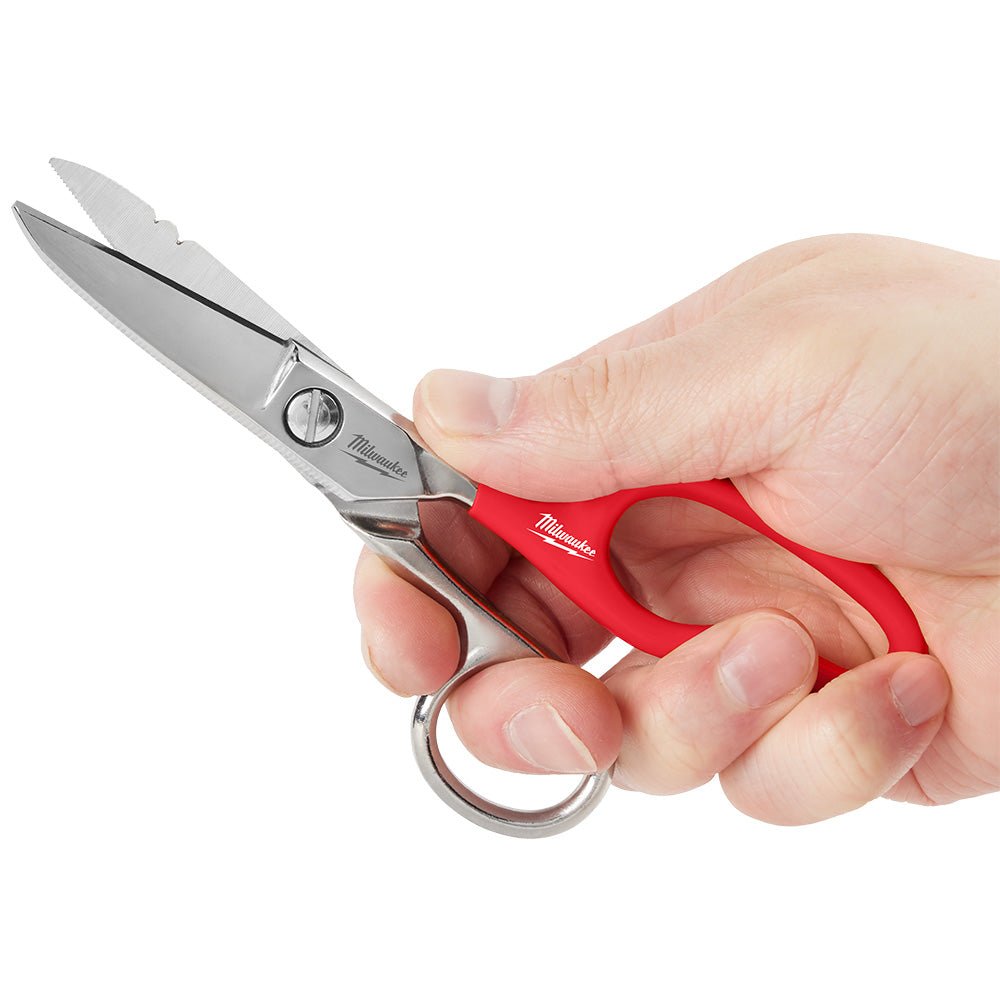 Milwaukee 48-22-4049 Durable Sharp Steel Electrician Scissors w/ Extended Handle - Image 4