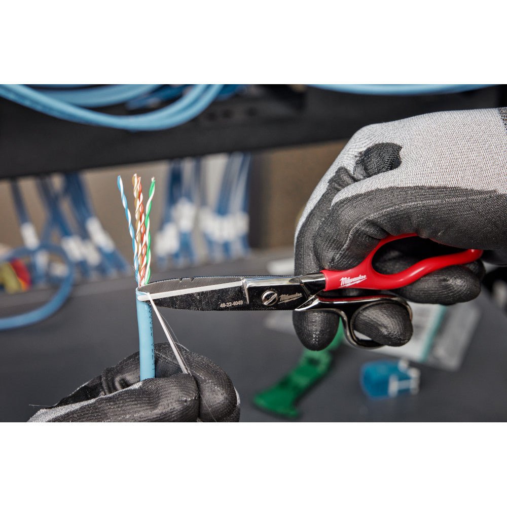 Milwaukee 48-22-4049 Durable Sharp Steel Electrician Scissors w/ Extended Handle - Image 9