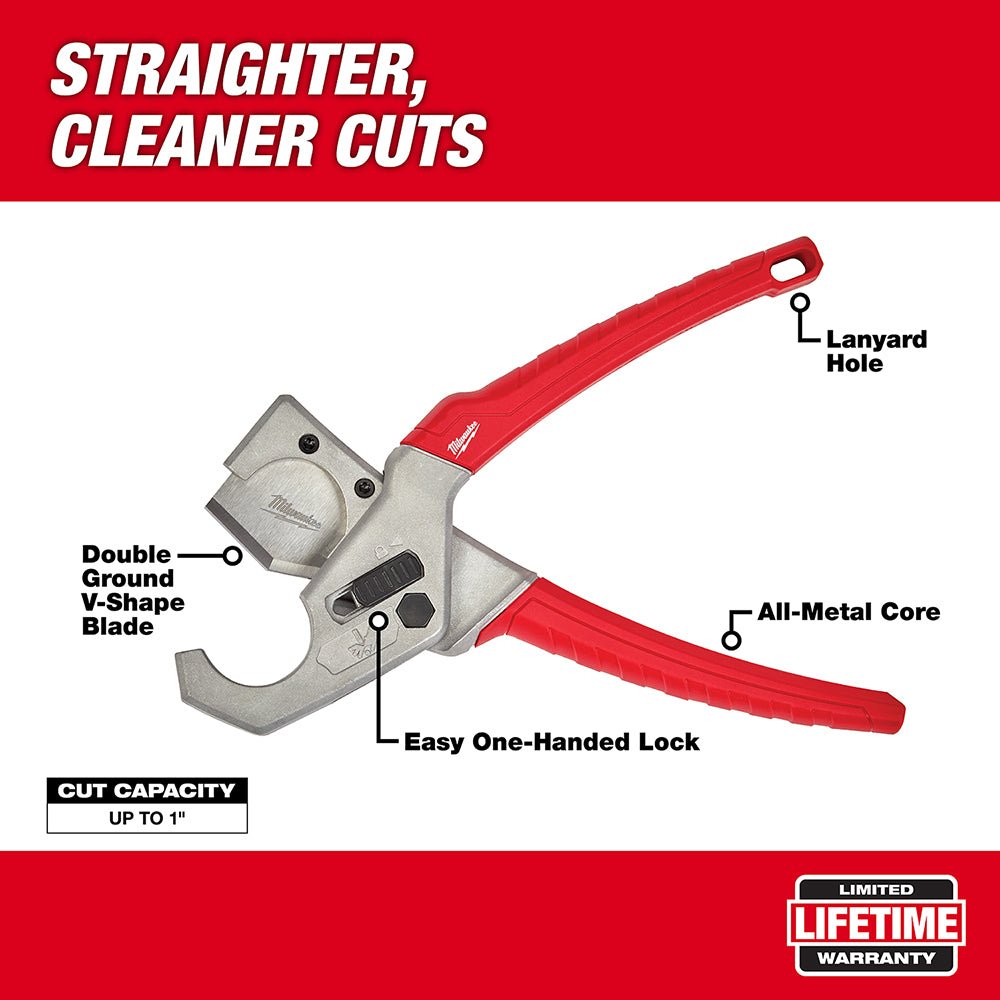 Milwaukee 48-22-4204 PEX / Tubing Cutter w/ Double Ground Steel Blade - Image 2