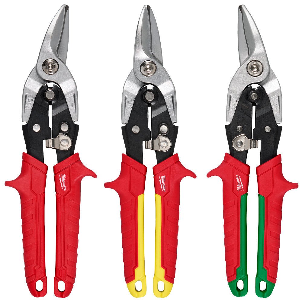 Milwaukee 48-22-4563 Durable Aviation Snip Set w/ Color Coded Handles - 3 PC - Image 10
