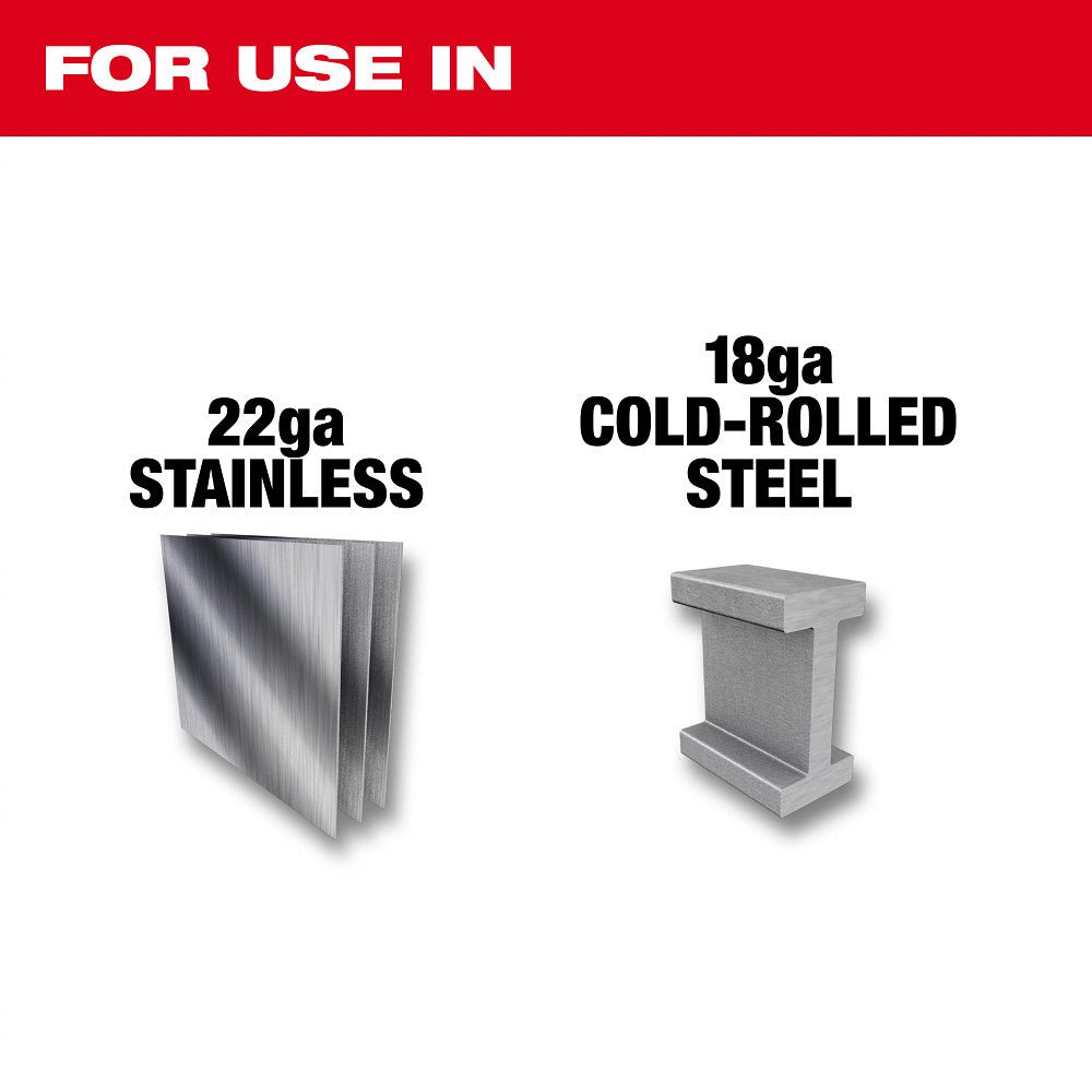 Milwaukee 48-22-4563 Durable Aviation Snip Set w/ Color Coded Handles - 3 PC - Image 9