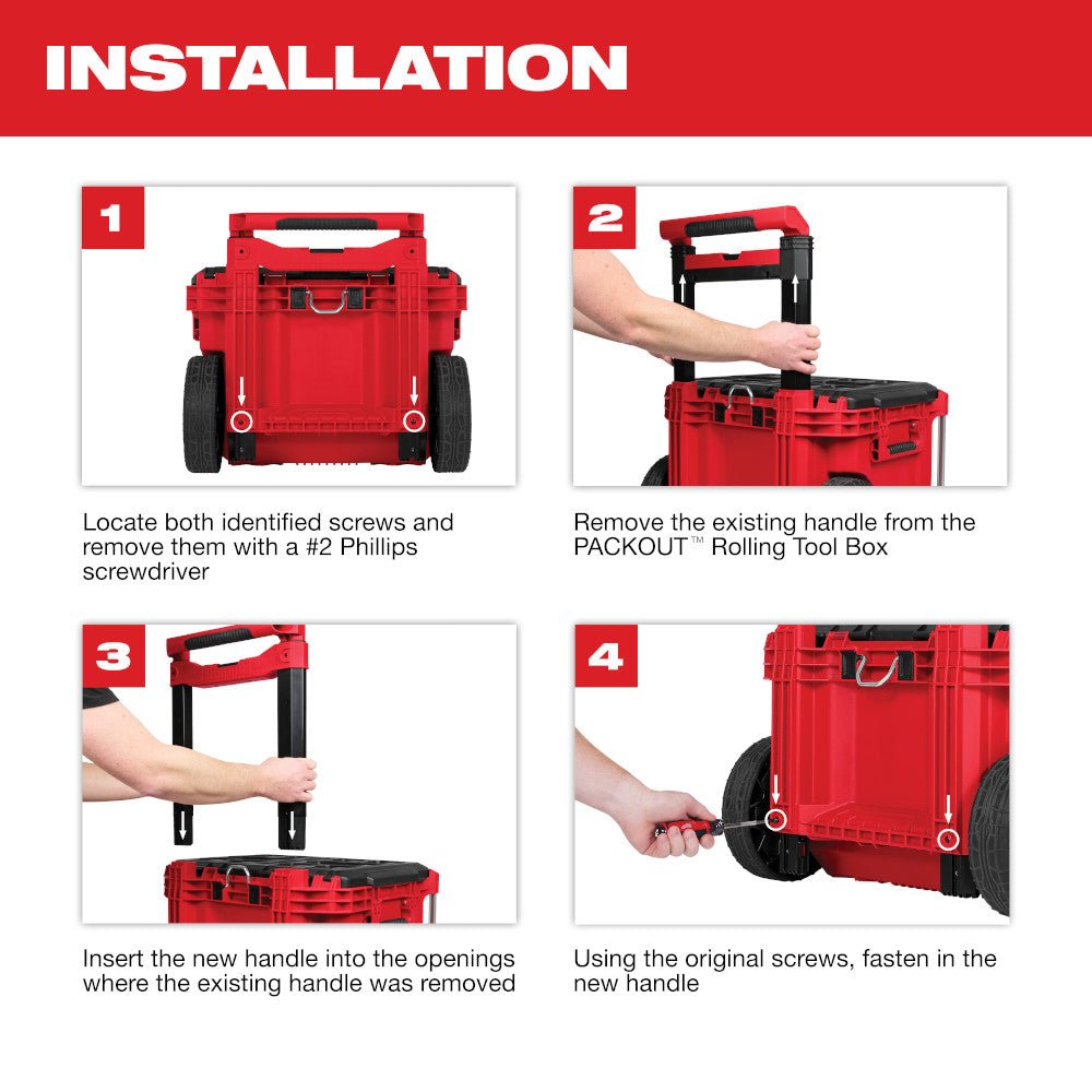 Milwaukee 48-22-8027 Low-Profile Handle for PACKOUT Rolling Tool Box - Image 5