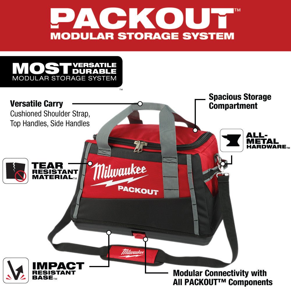 Milwaukee 48-22-8322 20-Inch Heavy Duty PACKOUT Polyester Carrying Tool Bag - Image 2