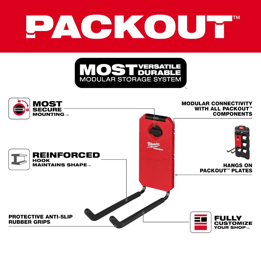 Milwaukee 48-22-8330 PACKOUT 9" Reinforced Straight Utility Hook - Image 2