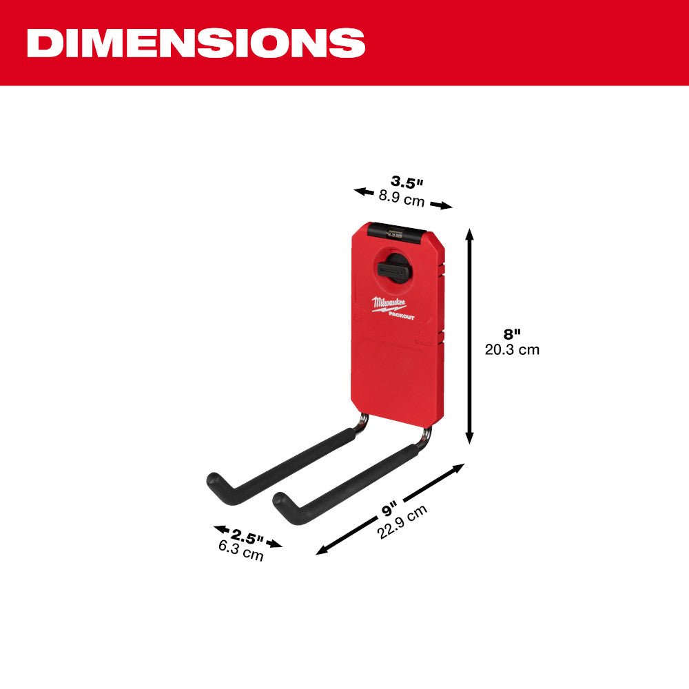 Milwaukee 48-22-8330 PACKOUT 9" Reinforced Straight Utility Hook - Image 3