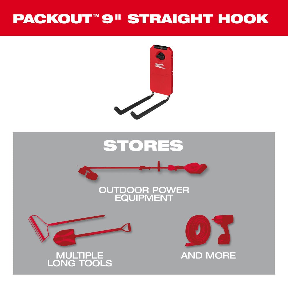 Milwaukee 48-22-8330 PACKOUT 9" Reinforced Straight Utility Hook - Image 4