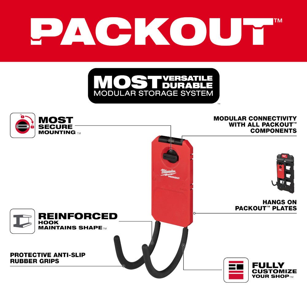 Milwaukee 48-22-8331 PACKOUT 6" Reinforced Curved Utility Hook - Image 2