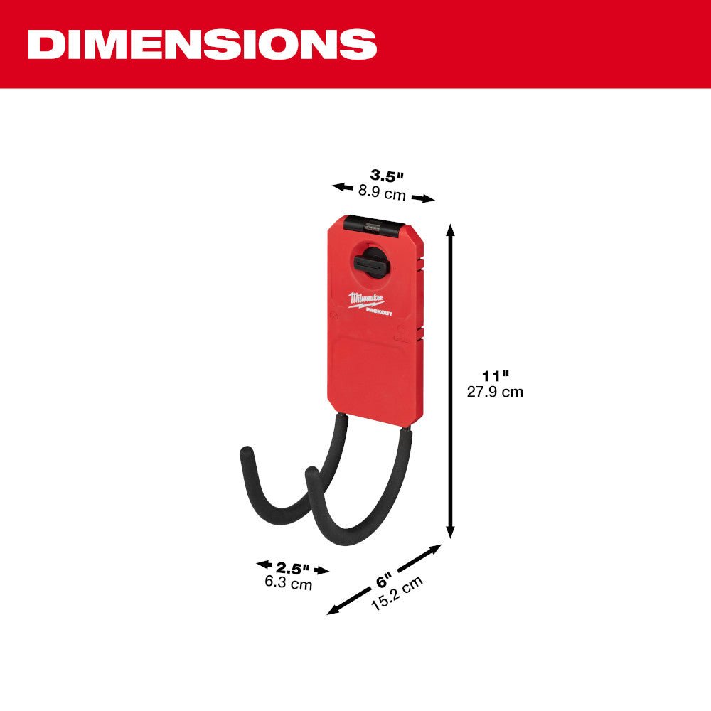 Milwaukee 48-22-8331 PACKOUT 6" Reinforced Curved Utility Hook - Image 3