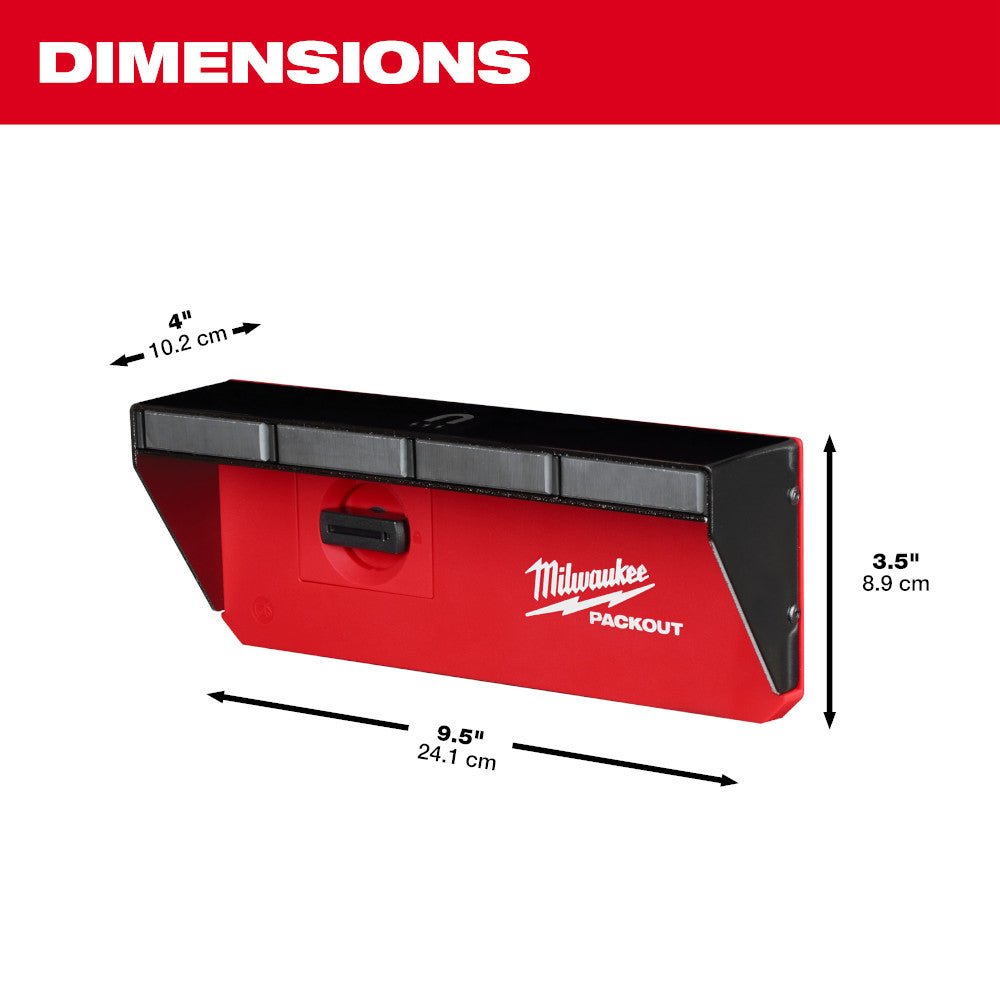 Milwaukee 48-22-8346 PACKOUT Magnetic Wall Mounted Rack - Image 4