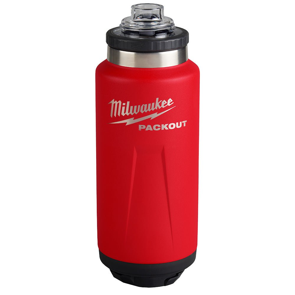 Milwaukee 48-22-8397R PACKOUT 36oz Red Insulated Bottle with Chug Lid - Image 4