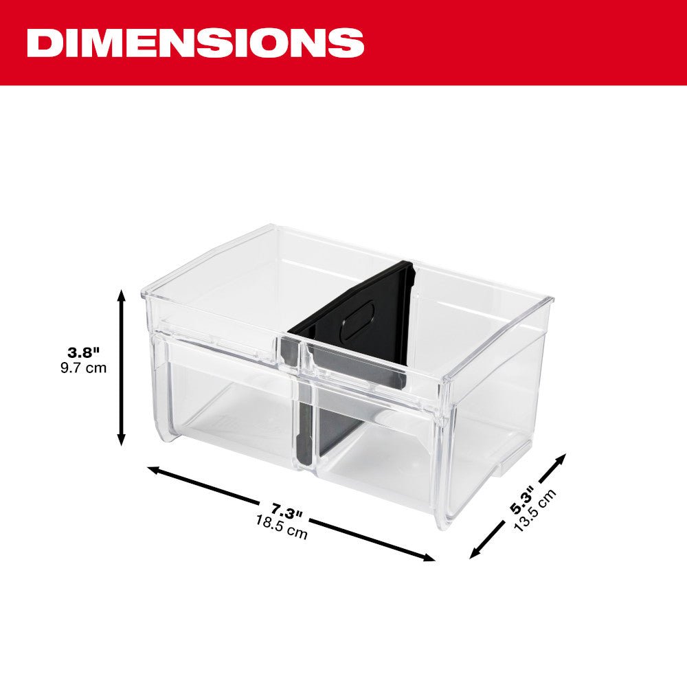 Milwaukee 48-22-8434 Large Bin for PACKOUT Clear and Durable Tilt Bin Organizer - Image 3