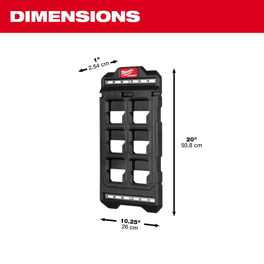 Milwaukee 48-22-8496 PACKOUT Compact Wall Plate w/ Metal Mounting Points - Image 3
