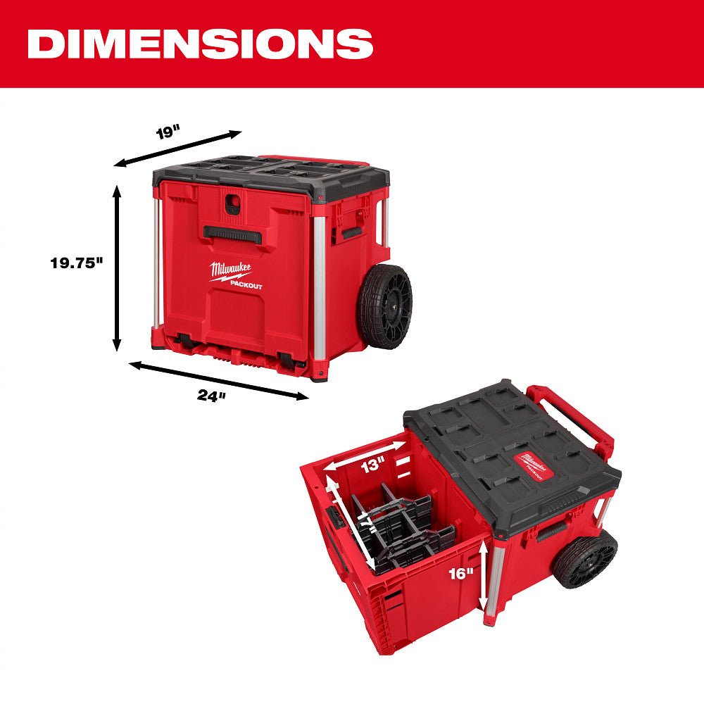 Milwaukee 48-22-8420 PACKOUT Rolling Drawer Tool Box with 2 Drawer Boxes - Image 9
