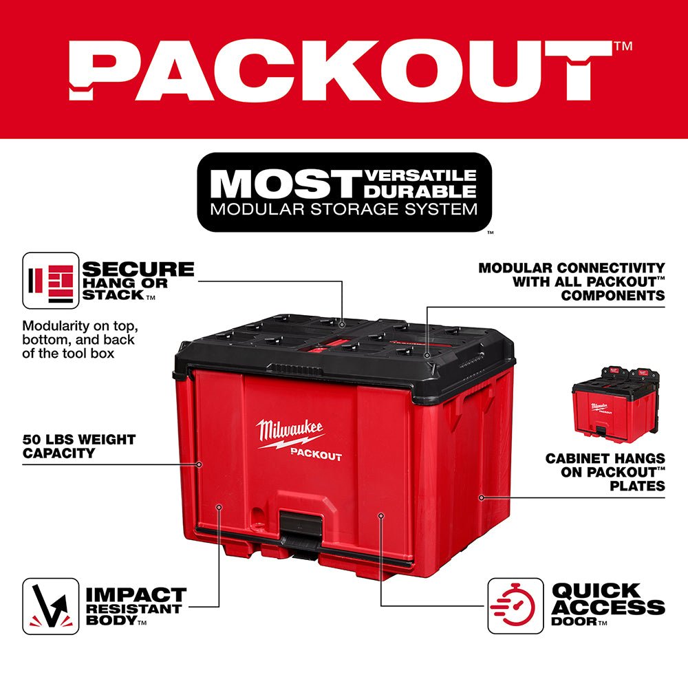 Milwaukee 48-22-8420 PACKOUT Rolling Drawer Tool Box w/ Drawer Box and Cabinet - Image 13