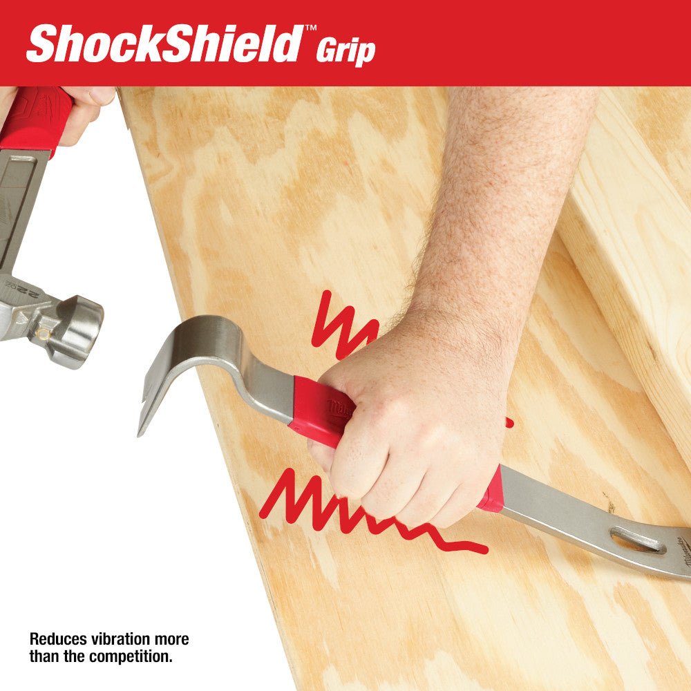 Milwaukee 48-22-9035 15" Heavy Duty Pry Bar w/ SHOCKSHIELD Grip - Image 4