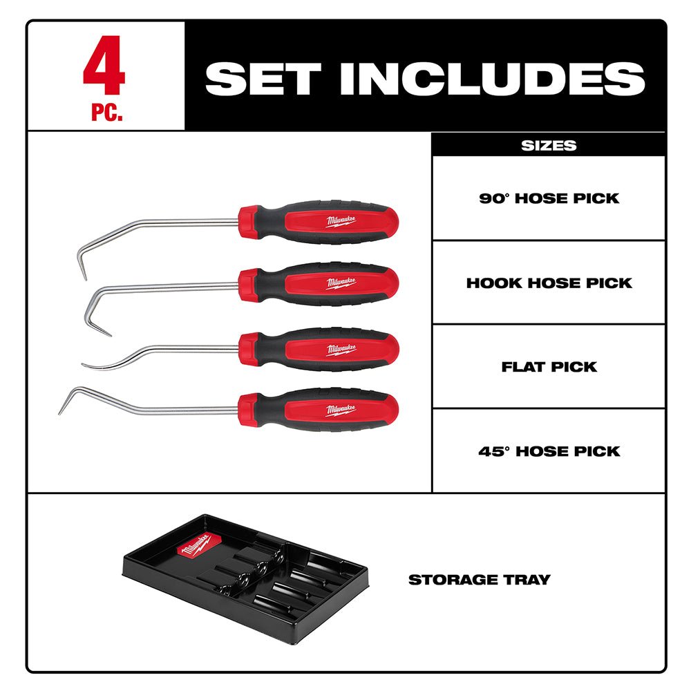 Milwaukee 48-22-9217 All Metal Durable Core Hose Pick Set - 4 PC - Image 3