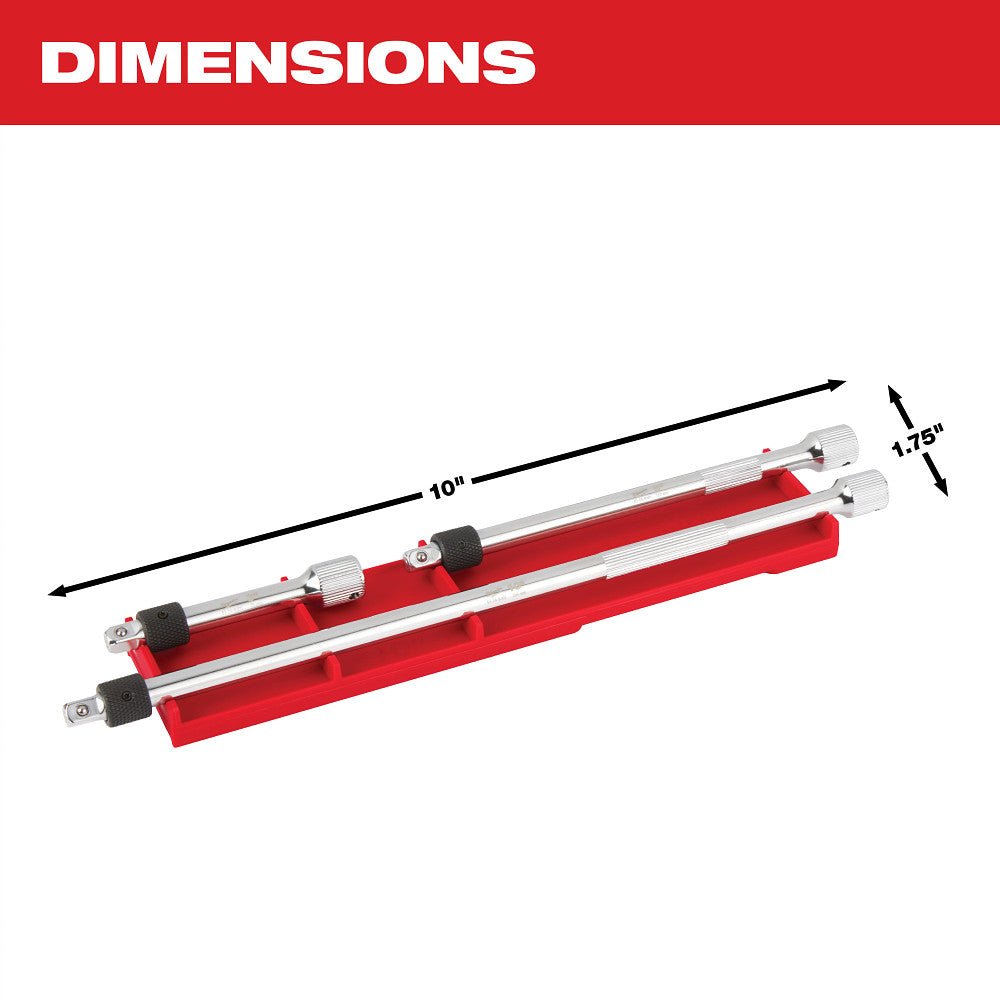 Milwaukee 48-22-9360 1/4" Drive Locking Extension Set w/ Storage Rack - 3 PC - Image 5