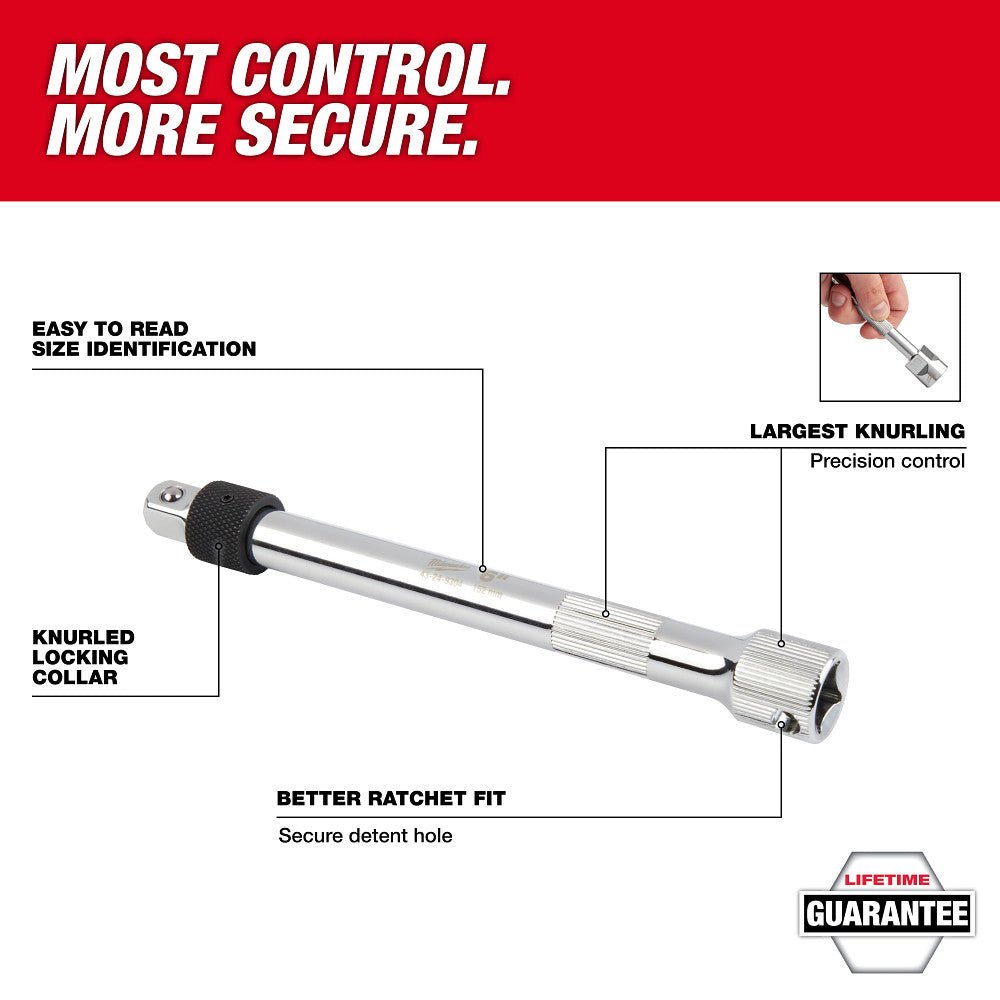 Milwaukee 48-22-9362 1/2" Drive Locking Extension Set w/ Storage Rack - 3pc - Image 2