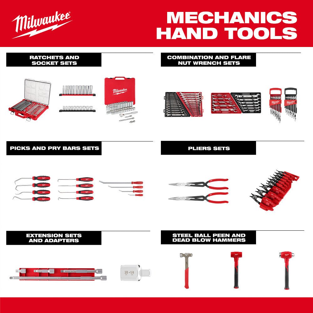 Milwaukee 48-22-9493 Hand Tool Set w/ PACKOUT 4 Drawer Tool Storage Box - 64PC - Image 11