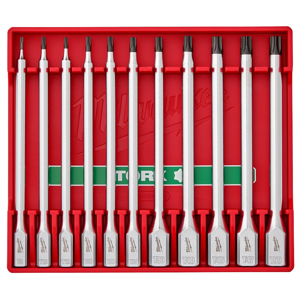 Milwaukee 48-22-9534 1/4" - 3/8" Drive Long TORX Bit Socket Set - 11 PC