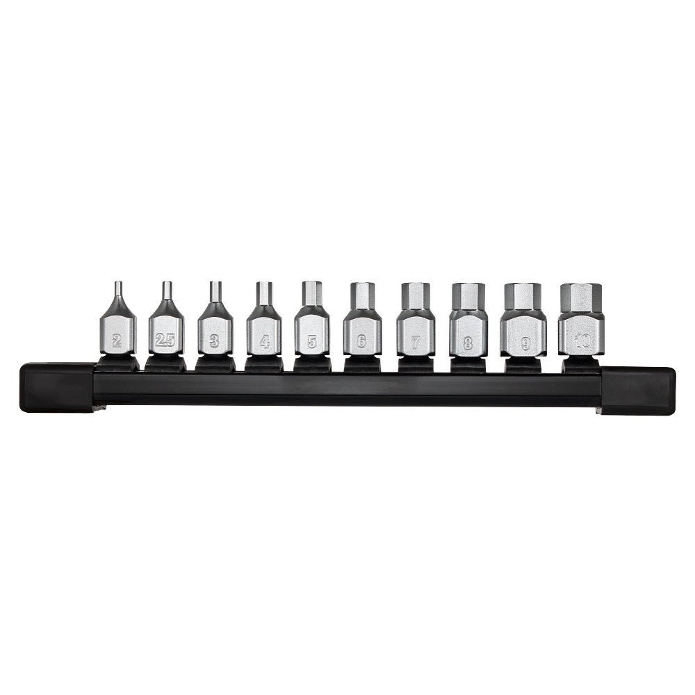 Milwaukee 48-22-9545 1/4" Drive Low-Profile Hex Bit Socket Set - Metric - 10 PC