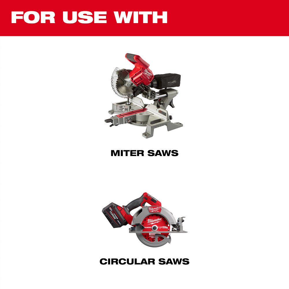 Milwaukee 48-40-0753 7-1/4” 24T NITRUS Carbide Framing Circular Saw Blade - 3 PK - Image 7