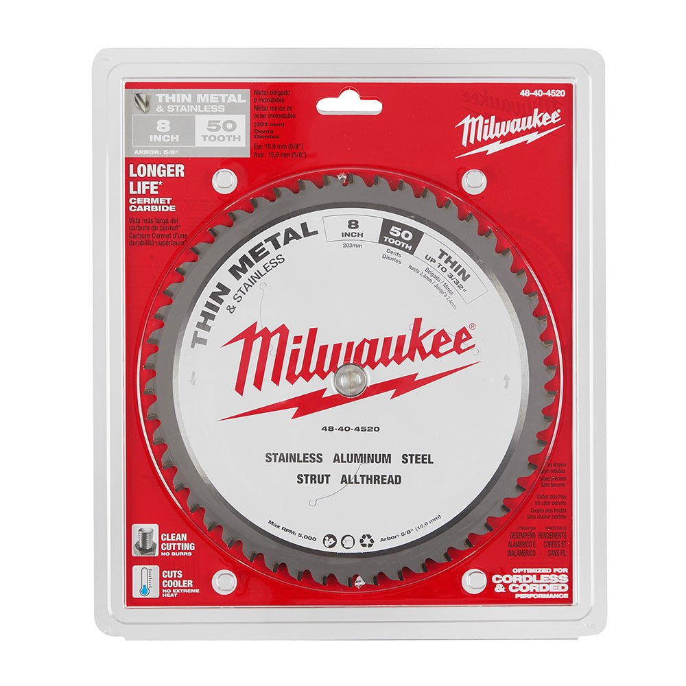 Milwaukee 48-40-4520 8-Inch 50-Tpi Durable Metal Cutting Circular Saw Blade - Image 6