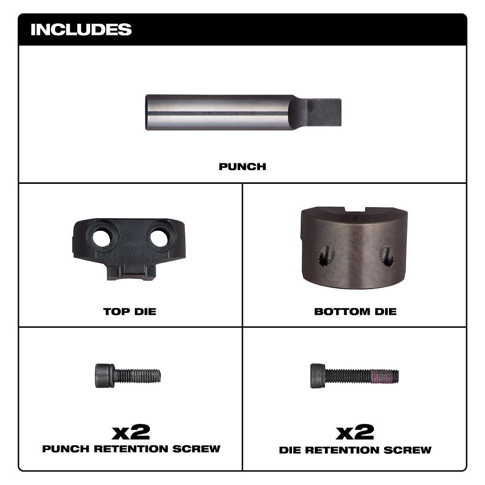 Milwaukee 48-44-0274 M18 FUEL 18V 10 Gauge Nibbler Punch & Die Accessory Set - Image 2