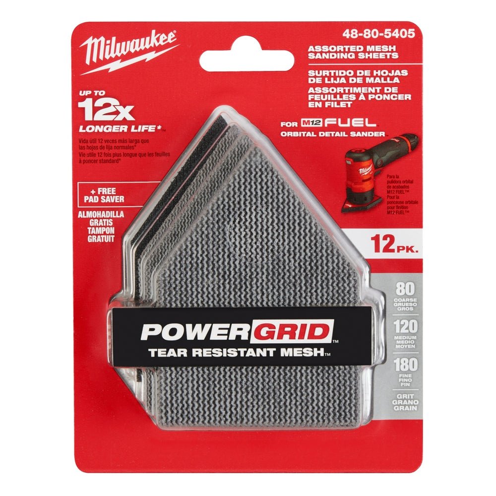 Milwaukee 48-80-5405 80/120/180 Grit Sheets for M12 Orbital Sander - 12 PK - Image 10