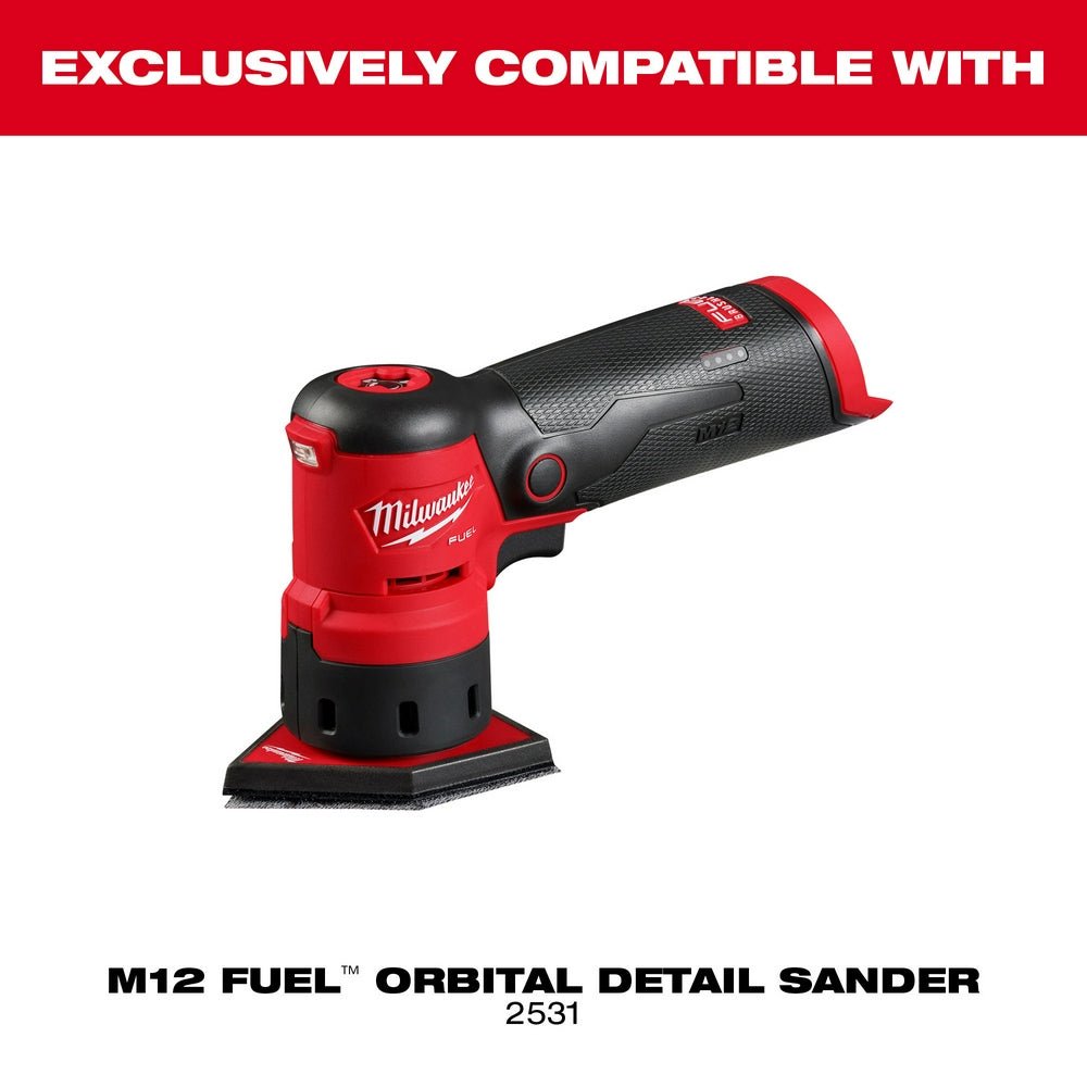 Milwaukee 48-80-5405 80/120/180 Grit Sheets for M12 Orbital Sander - 12 PK - Image 4