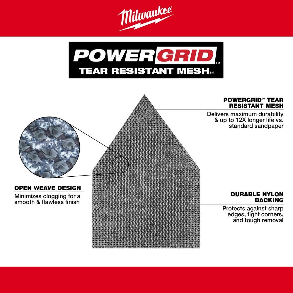 Milwaukee 48-80-5405 80/120/180 Grit Sheets for M12 Orbital Sander - 12 PK - Image 5