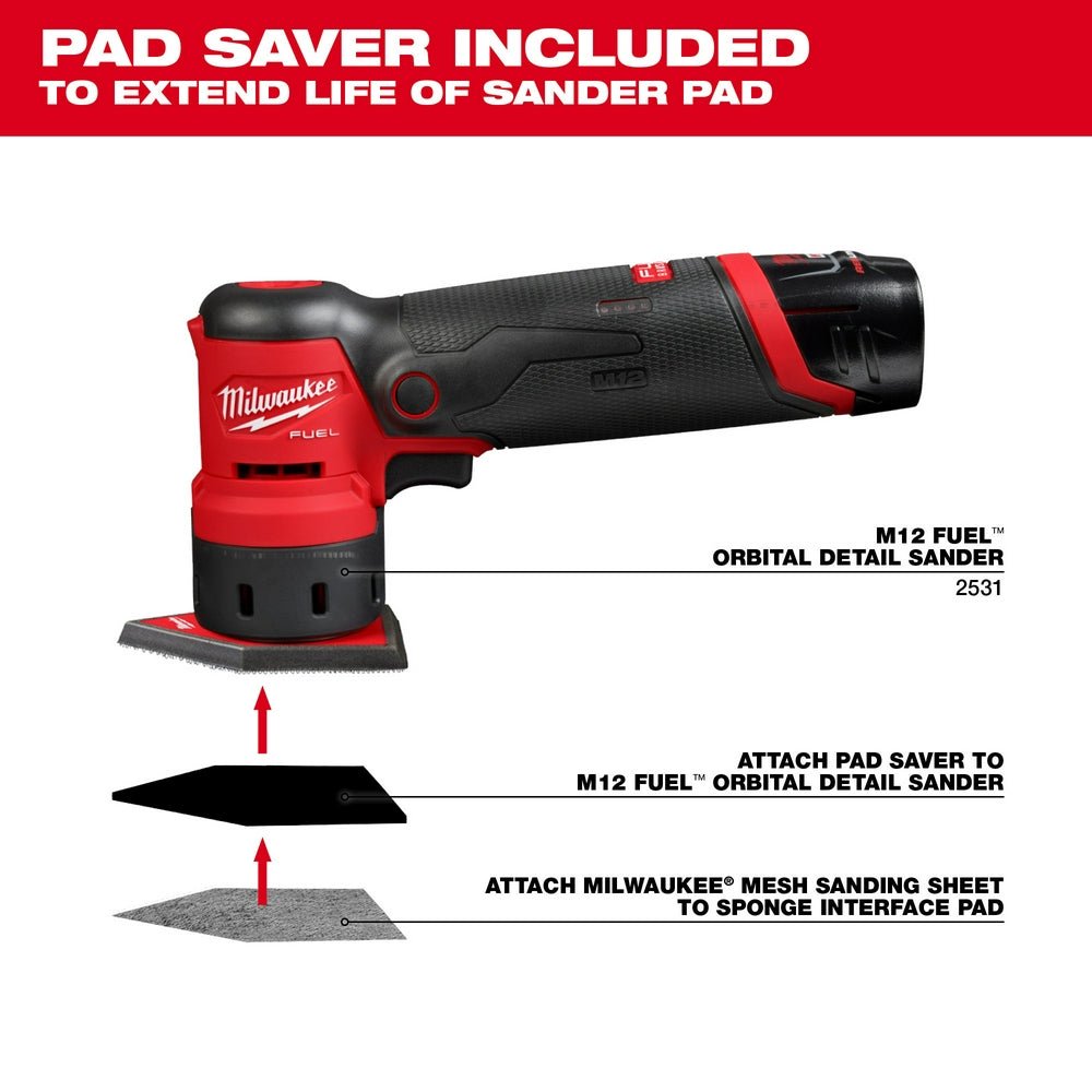 Milwaukee 48-80-5405 80/120/180 Grit Sheets for M12 Orbital Sander - 12 PK - Image 8